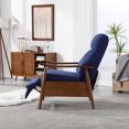 Single Recliner Chair, Modern Armchair with Linen Fabric Upholstered