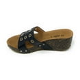 thumbnail image 3 of Victoria K Women's Circular Rhinestones Cork Wedge Sandals, 3 of 5