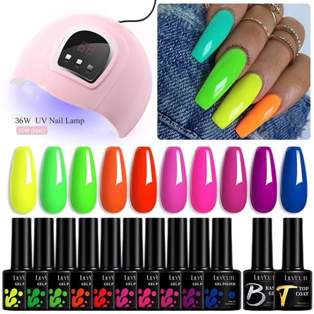Juego de uñas LILYCUTE, secador de lámpara LED UV con 18/12 Uds., Kit de esmalte de uñas en Gel, juego de herramientas de manicura, taladro eléctrico para uñas, herramienta para uñas zhangmengya LED