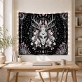 thumbnail image 5 of Deer Head with Moon Antlers, Mystical Cottagecore Style for Wildlife Lovers, Celestial Forest Decor, Housewarming Gift, Tapestry Wall Hanging for Bedroom, Living Room and Dorm, 5 of 7