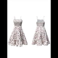 thumbnail image 3 of Vestido Mini Floral con Tirantes Finos, Escote Cuadrado, Corte A, Vestido de Verano para Mujer 2025 XL, 3 of 5