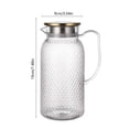 thumbnail image 3 of SSZMDLB Acrylic Beverage Jug, 1L Plastic Pitcher High-Temperature-Proof PC Material, Bar Restaurant KTV Fruit Tea Juice Water Pitcher, Diamond-Patterned Clear Pitcher for Iced Tea Cold Drinks, 3 of 6