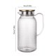 thumbnail image 3 of CaiYueKe 1L Diamond Pattern Pitcher with Stainless Steel Lid and Strainer, High-Temperature Resistant, BPA-Free, Clear Plastic Beverage Jug for Water, Juice, Iced Tea, Bar, Restaurant, Kitchen, 3 of 7