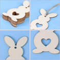thumbnail image 5 of 70 piezas de madera en blanco Yuxing recortes de madera conejo de Pascua color madera, 5 of 5