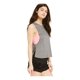 thumbnail image 1 of Camiseta sin mangas Derek Heart gris grande con sisa baja para mujer, 1 of 2