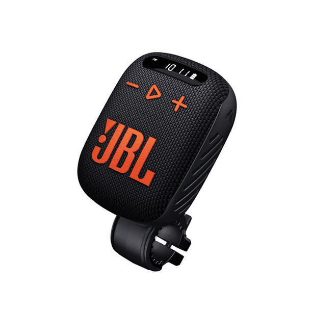 Bocina JBL Wind 3 Con Soporte Para Bicicleta Y Radio Fm Color Negro Con Naranja
