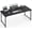 Black, variant on Yunmu Furniture Computer Desk, 86.6 Inch Home Office Desk | Gaming Writing Work from Home Study Desk, Large Legroom, Sturdy Metal Frame, Modern Simple, Rustic Brown