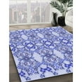 thumbnail image 3 of Ahgly Company Machine Washable Indoor Rectangle Transitional Blue Angel Blue Area Rugs, 8' x 12', 3 of 7