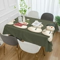 thumbnail image 2 of Yayeee Tablecloths 60" x 120" Rectangle Wrinkle Resistant Party Table Cover, Beige Snowmen, 2 of 8