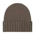 thumbnail image 2 of UTSJKR Men's Wool Knit Beanie, Fall Winter Thickened Ribbed Skull Cap, Outdoor Warm Cold Hat Winter Ski Cap Hats Khaki, 2 of 3