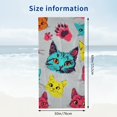 thumbnail image 2 of Multicolored Cat Beach Towel Pool Camping SwimmingTowels Blanket, 2 of 8