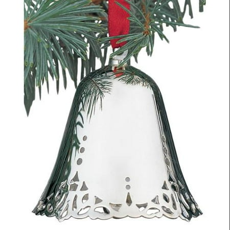 Silver Tone Christmas Bell Ornament