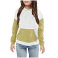 thumbnail image 2 of ATOGUTA Kids Hoodie Sweatshirt 4T-13 Casual Hoodies Long Sleeve Cute Lightweight Pullover Tops with Pocket Loose Sweatshirt Yellow, 2 of 3