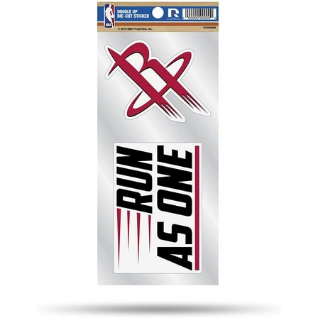 Houston Rockets Double Up Die Cut 2-Piece Sticker Sheet