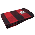 thumbnail image 3 of McGuire Gear Bunkhouse Plaid Blanket, Wool Blend, 64" x 90", Grey/Navy, 3 of 4