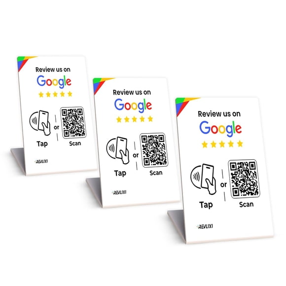 Soporte para Reseñas de Google REVLIXI Boost con NFC y Código QR
