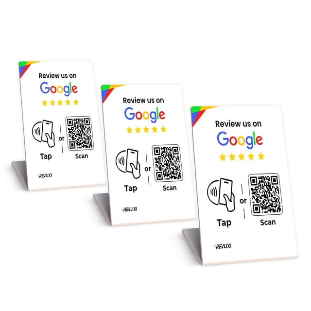 Soporte para Reseñas de Google REVLIXI Boost con NFC y Código QR
