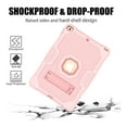 thumbnail image 5 of Dteck Case for Apple iPad 8th Generation 10.2-inch (2020),Shockproof Armor Rugged Rubber Hybrid Hard PC Protective Stand iPad 7th Gen 10.2" 2019 Cover (Without Screen Protector),Rosegold+Rosegold, 5 of 6