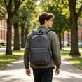 thumbnail image 6 of Large Capacity Travel Backpack, Lightweight Nylon Commuter Daypack with Multi-Compartment Storage for Work, College, and Weekend Trips, Men and Women, 6 of 6