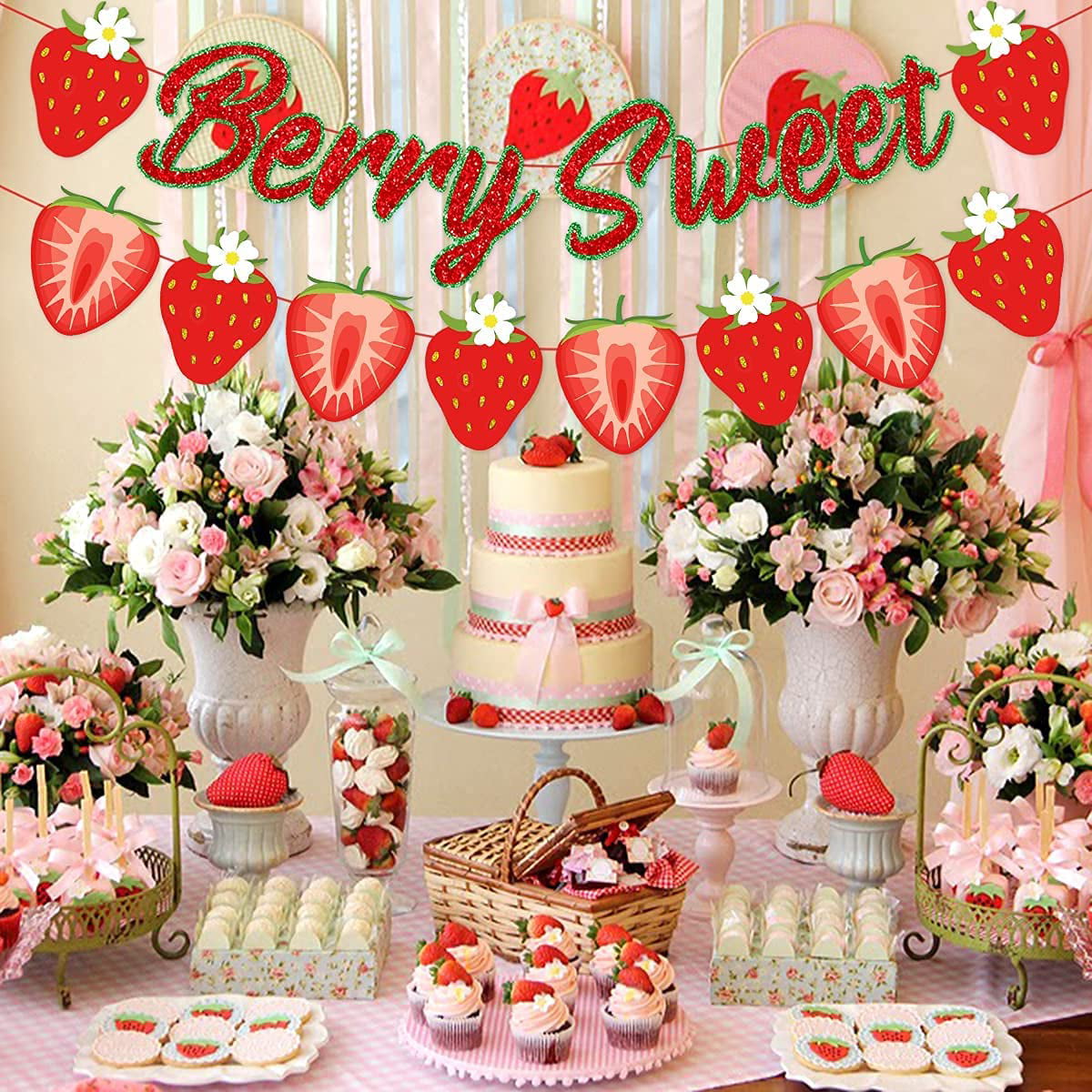 Strawberry Party Decorations  Berry Sweet Birthday Party – Swanky Party Box