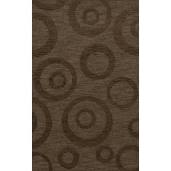 Dalyn Dover Area Rug DV5 Dv5 Mocha Bubbles Circles 5' x 8' Rectangle