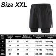 thumbnail image 2 of Pantalones cortos para correr activos 2 en 1 para hombre con 2 bolsillos con cremallera, 2 of 5