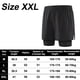 thumbnail image 2 of Pantalones cortos para correr 2 en 1 para hombre con forro, pantalones cortos de entrenamiento Dry Fit con bolsillos, 2 of 5