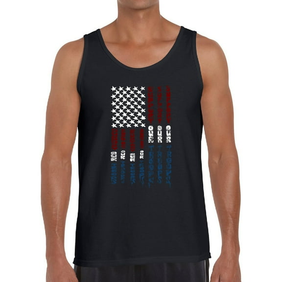 Men's Word Art Tank Top - Support our Troops