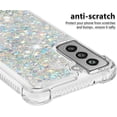 thumbnail image 4 of Compatible with Samsung Galaxy S21 FE Case Glitter Luxury Cute Love Liquid Quicksand Clear TPU Girls Women Stylish Bumper Shockproof Protective Case for Samsung Galaxy S21 FE 5G Sliver YB, 4 of 12
