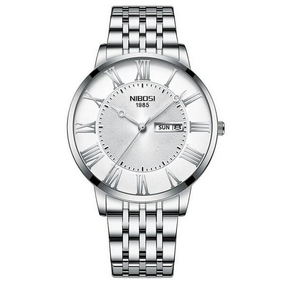 NIBOSI Watch For Men Top Brand Causal Ultra thin Mesh Steel Wristwatch Men Green Sport Waterproof Quartz Watch Relogio Masculino