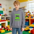 thumbnail image 4 of IWRICH Kids 100 Days of School Hoodies Long Sleeve Fleece Lined Hooded Sweatshirts Cute Tops,Size 2-14 Years Grey 130, 4 of 7