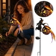 thumbnail image 4 of Witch Cauldron Garden Light,Halloween Witch Cauldron Solar Garden Stake Lights,Rainbow LED Flowing Light Resistant Outdoor Decor For Front Yard Patio Sidewalk Fall Seasonal Holiday Display, 4 of 6