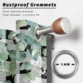 thumbnail image 2 of Outdoor Curtains for Patio Waterproof, Green Eucalyptus Leaves Outdoor Privacy Panels Grommet, Summer Botanical Daisy Black Plaid Blackout Outside Curtains for Porch/Cabana 54"x108", 1 Panel, 2 of 8