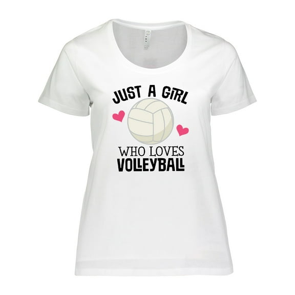 Inktastic Just a Girl Who Loves Volleyball Women's Plus Size T-Shirt