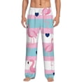 thumbnail image 2 of Goofa Flamingo1 Printed Soft Pajama Pants for Men, Wide Leg Comfy Casual Lounge Yoga Pants-XX-Large, 2 of 9