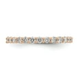 thumbnail image 3 of 14K Rose Gold Ring Band Eternity Diamond Round Polished shared Prong 1ct , Size 6, 3 of 4