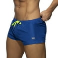 thumbnail image 4 of FhsagQ Board Shorts Men's with Pockets Male Spring and Summer Short Color Matching Shorts Zipper Pocket Slit Trousers Legs Beach Swimming Sports Shorts Board Shorts Men's 19 Inch Blue M, 4 of 4