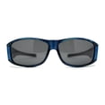 thumbnail image 1 of Polarized 60mm Classic Fit Over Wrap Rectangular Sunglasses Blue Black, 1 of 4