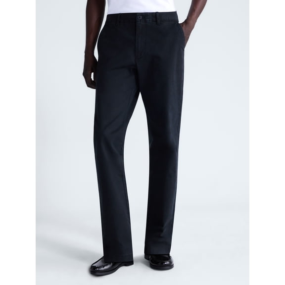 Free Assembly Men's Straight Fit Chino Pants, Waist Sizes 29-40