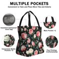 thumbnail image 3 of Pioneer Flower Drawstring Lunch Bag Women - Drawstring Lunch Bag Insulated for Work Office - Stain-Resistant Large Lunchbags for Women with Multi-Pockets, 3 of 6