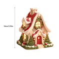 thumbnail image 3 of Moyic Adornos navideños de resina para casa de nieve, decoraciones de ambiente festivo, adornos de escritorio para el hogar, regalos Kits de decoración para fiestas, 3 of 6