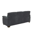 thumbnail image 4 of Vintage Gray Corduroy 3-Seat Sofa: Tufted Cushions, Rolled Arms, Durable Leather Upholstery, 81" Living Room Furniture, Traditional Style, 4 of 7
