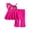Summer Children Outfit Set-C608-Hot Pink, variant on Toddler Baby Girls Clothes Short Sleeves T-Shirt Tops Shorts Cute Summer Outfits Set Girls Summer Set 1-3 Years,9-12 Months
