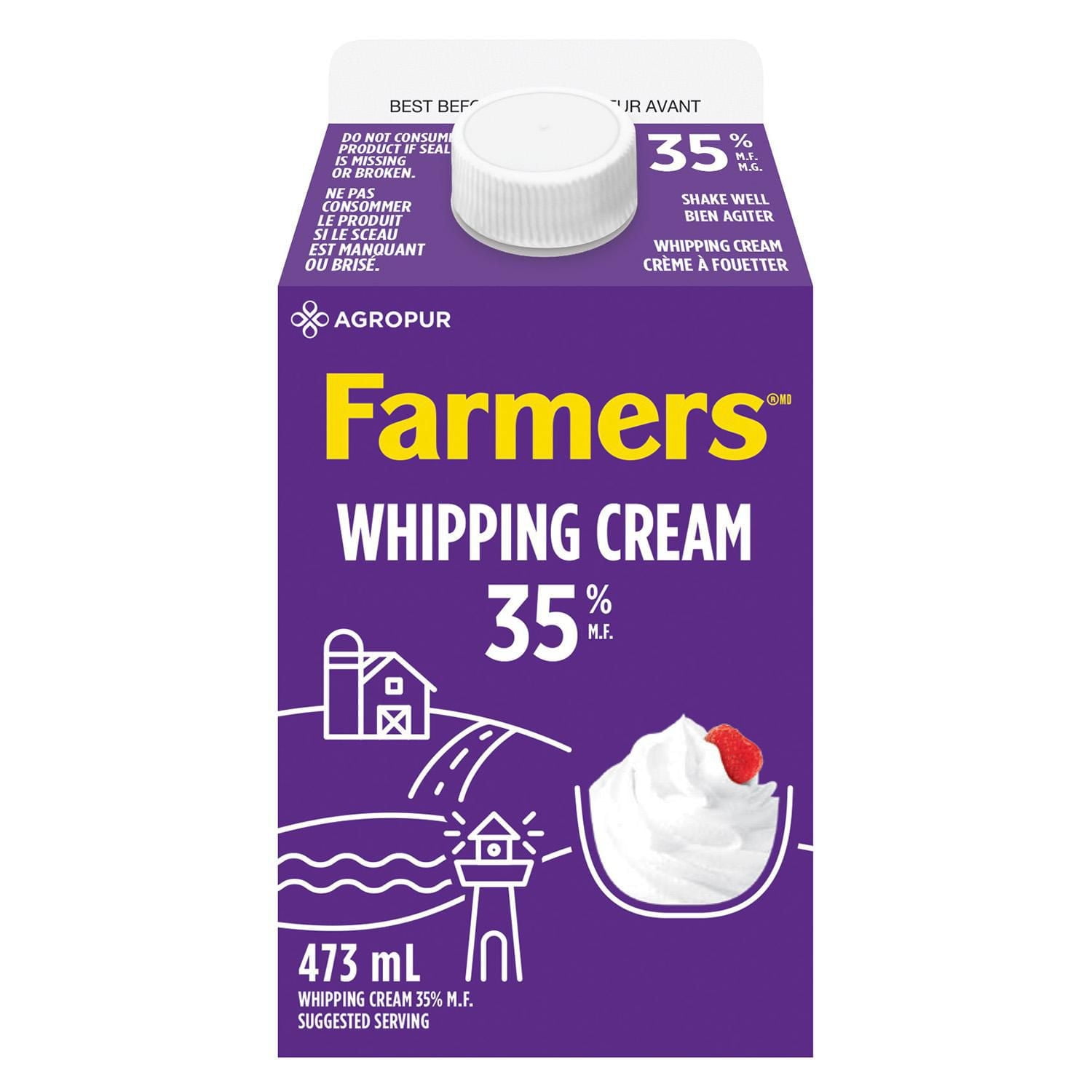 Farmers by Natrel 35% Whipping Cream, 473 mL