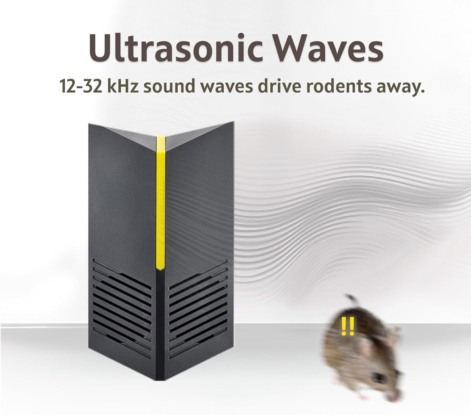 Ultrasonic Indoor Plug-in Bluetooth Rodent Repeller, Indoor Rodent Repellent for Home, Kitchen, Office, Storage, Restaurant, Rat, Mouse Traps, Mice, repelente ultrasónico de roedores, ratón, rata