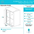 thumbnail image 5 of 54 in. W x 72 in. H Framed Pivot Shower Door in Bronze with Clear Glass, 5 of 9