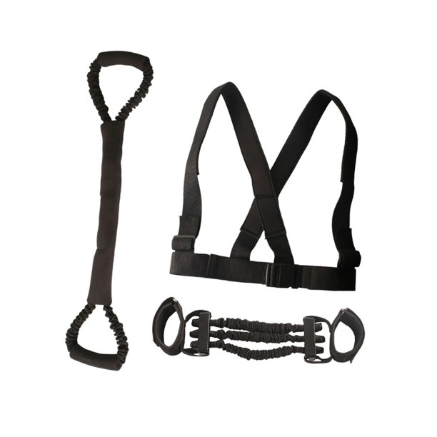 Bandas de resistencia para boxeo, ejercicio, fitness, agarre cómodo, gimnasio en casa, tirar Negro
