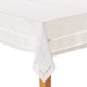 thumbnail image 1 of Violet Linen Mantel Bordado con diseño clásico de Punto en el Dobladillo, Color Blanco, 68 x 140 Pulgadas, Rectangular/Rectangular, 1 of 4