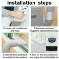 thumbnail image 2 of Billuyoard Tubo de escape Universal para aire acondicionado móvil, Conector de manguera resistente al calor de plástico, acoplador de interfaz Electrodomésticos, 2 of 6