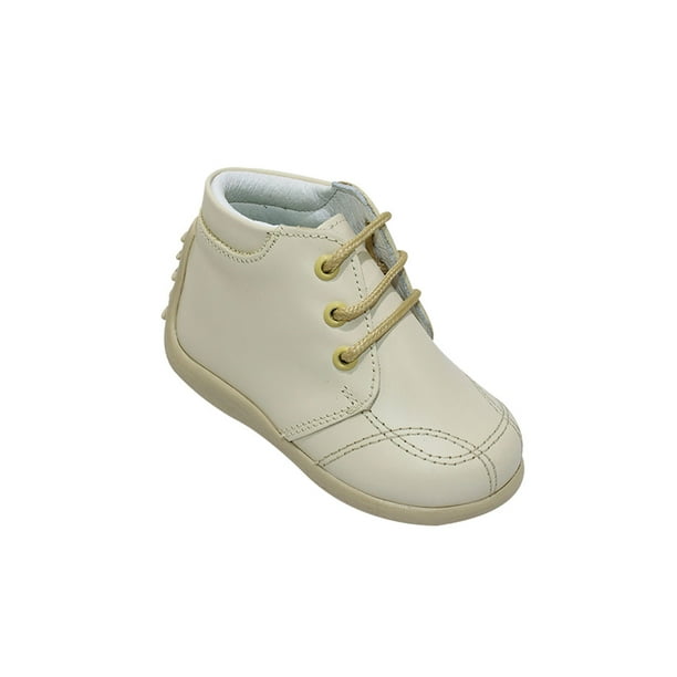 Zapatos Casuales Vestir LEON Niño Hueso Beige Piel 4036N30p